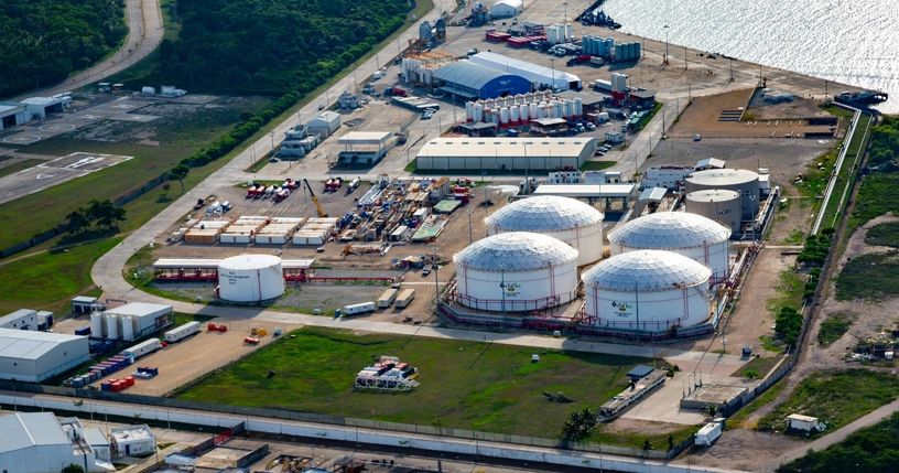 storage tanks near harbour